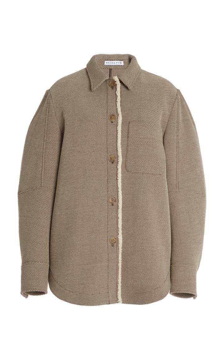 Rejina Pyo Kinsey Shearling-trimmed Wool-twill Jacket