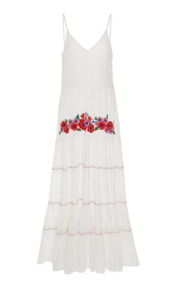 Carolina K Marieta Embroidered Cotton Maxi Dress