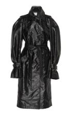 Olivier Theyskens Teoni Double-breasted Waxed Twill Trench Coat