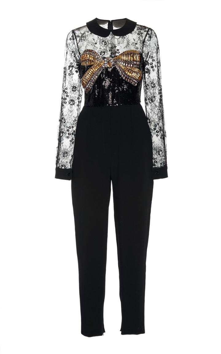 Elie Saab Bow Embellished Jumpsuit