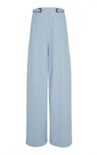 Rosetta Getty High-rise Grommet Cotton-blend Wide-leg Trousers
