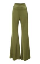 Galvan Green High-waist Satin Trousers