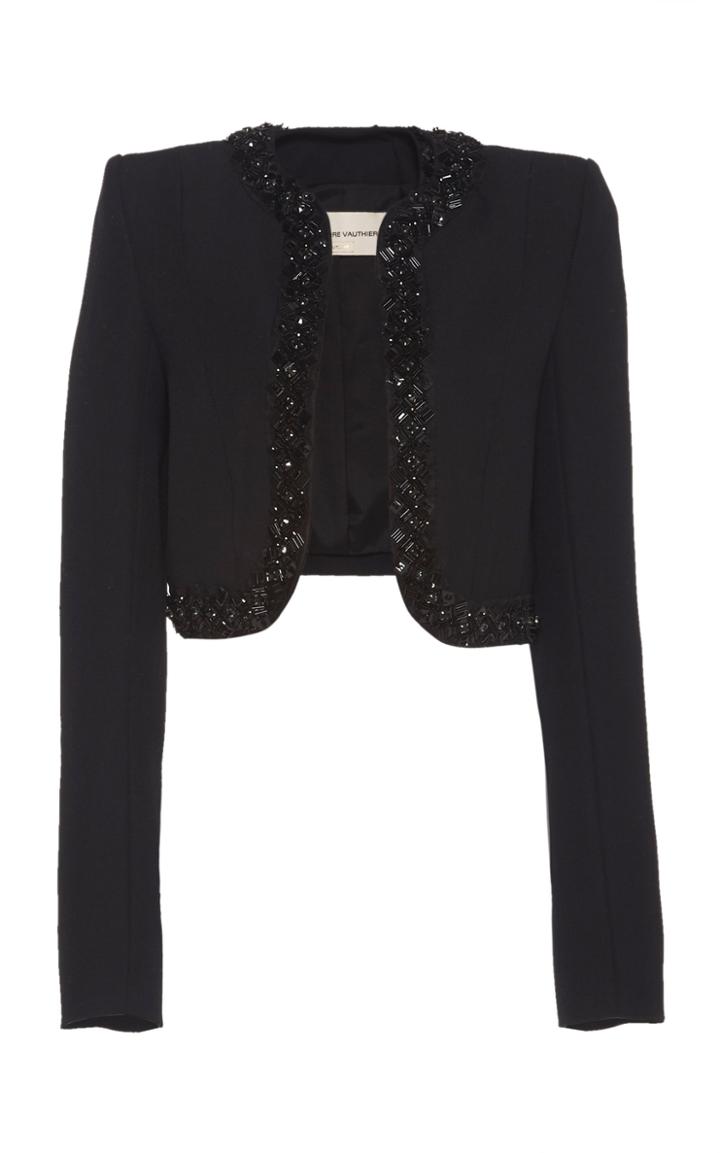 Alexandre Vauthier Cropped Wool Gabardine Jacket