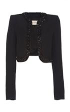Alexandre Vauthier Cropped Wool Gabardine Jacket