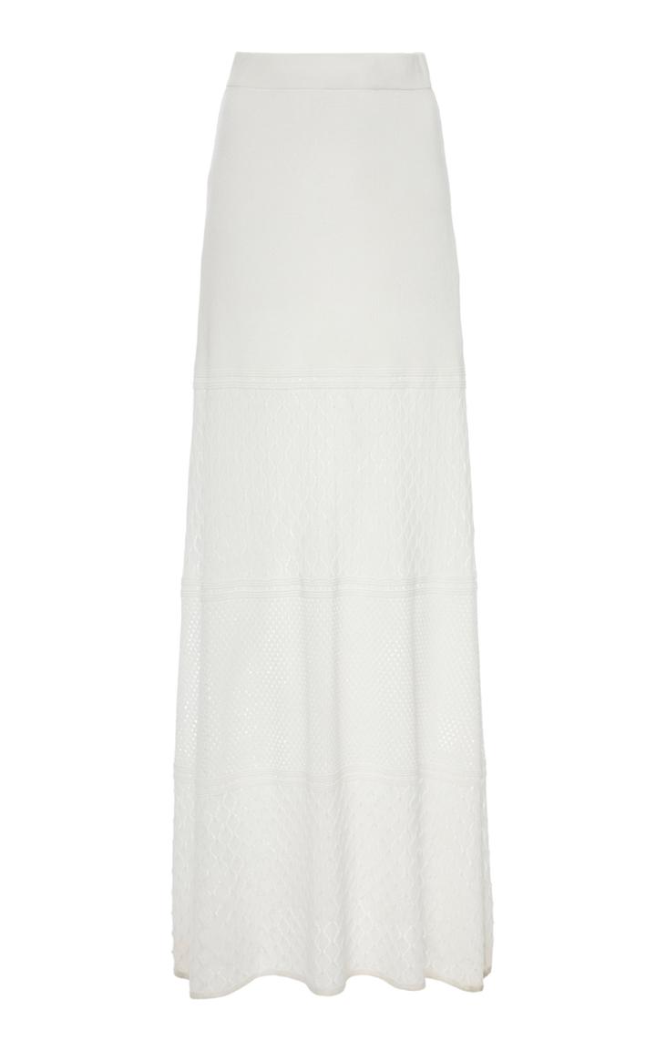 Alexis Ecco High-rise Paneled Ribbed-knit Skirt