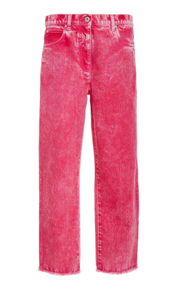 Cdric Charlier Acid Wash Mid-rise Straight-leg Jeans