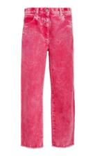 Cdric Charlier Acid Wash Mid-rise Straight-leg Jeans