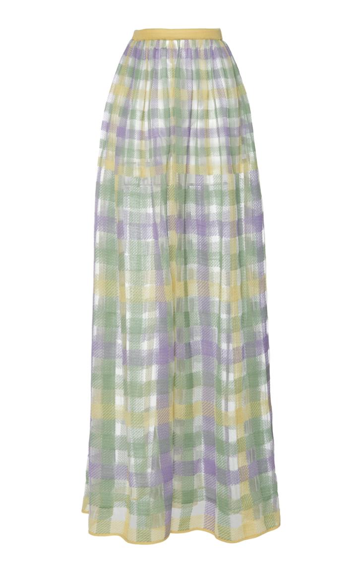 Cyclas Plaid Cotton-blend Skirt