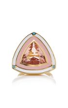 Sig Ward 18k Gold, Enamel And Morganite Ring