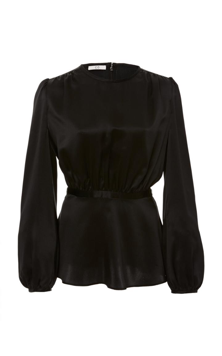 Co Silk Peplum Blouse