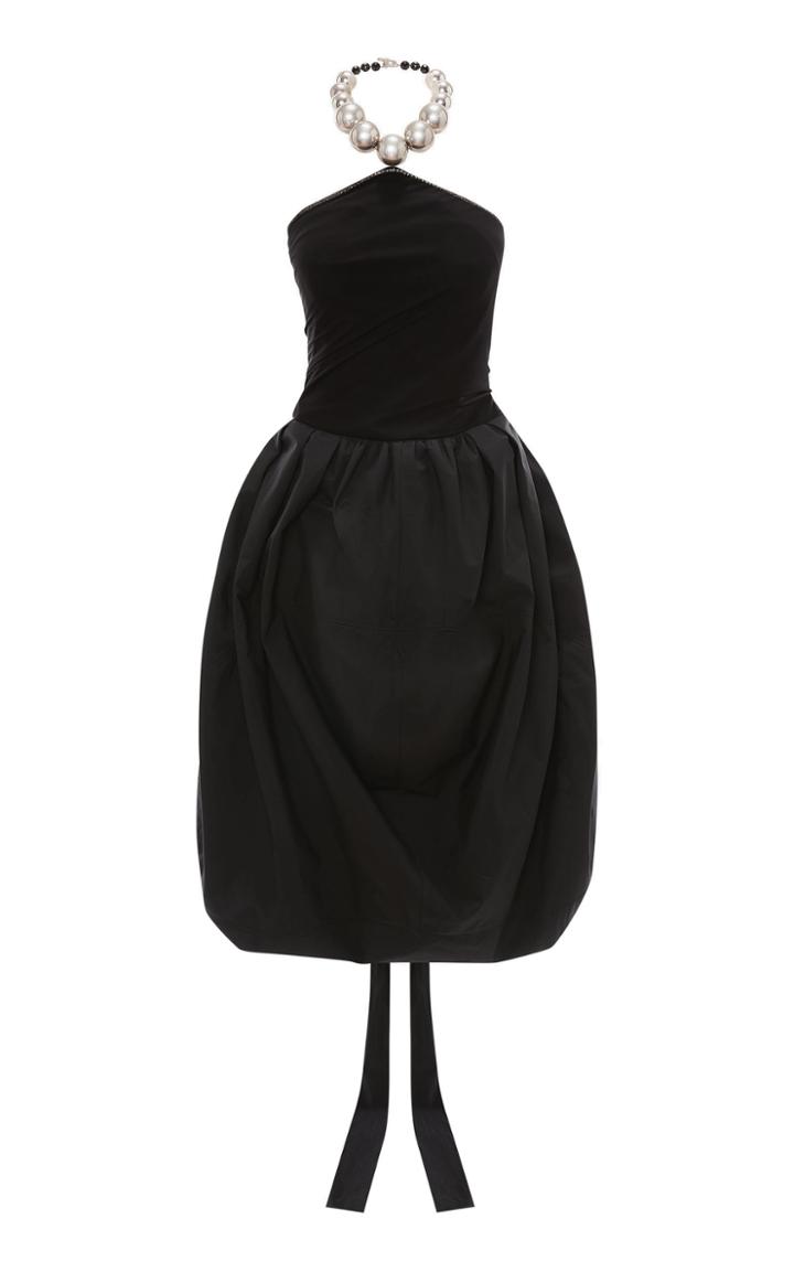 Moda Operandi Jw Anderson Embellished Cotton-blend Halter Dress