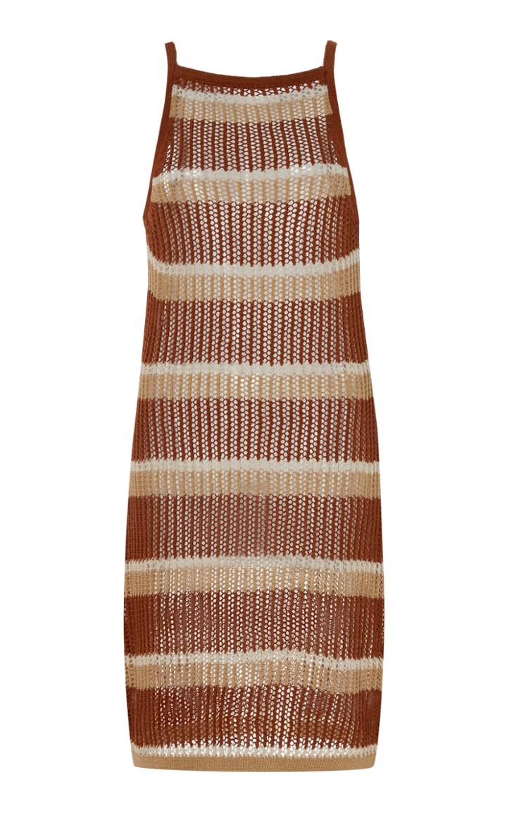 Cult Gaia Yara Cotton-blend Ribbed-knit Dress