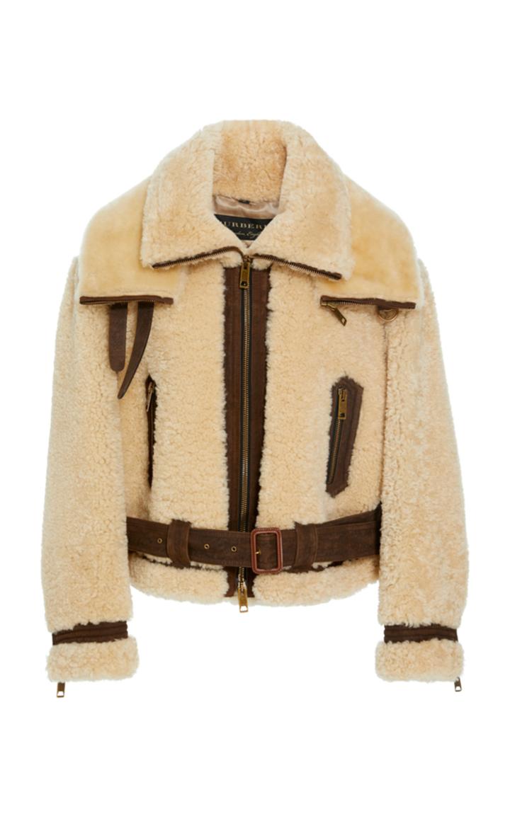 Burberry Shearling Moto Jacket