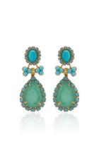 Elizabeth Cole Persephone 24k Gold-plated, Crystal And Glass Earrings
