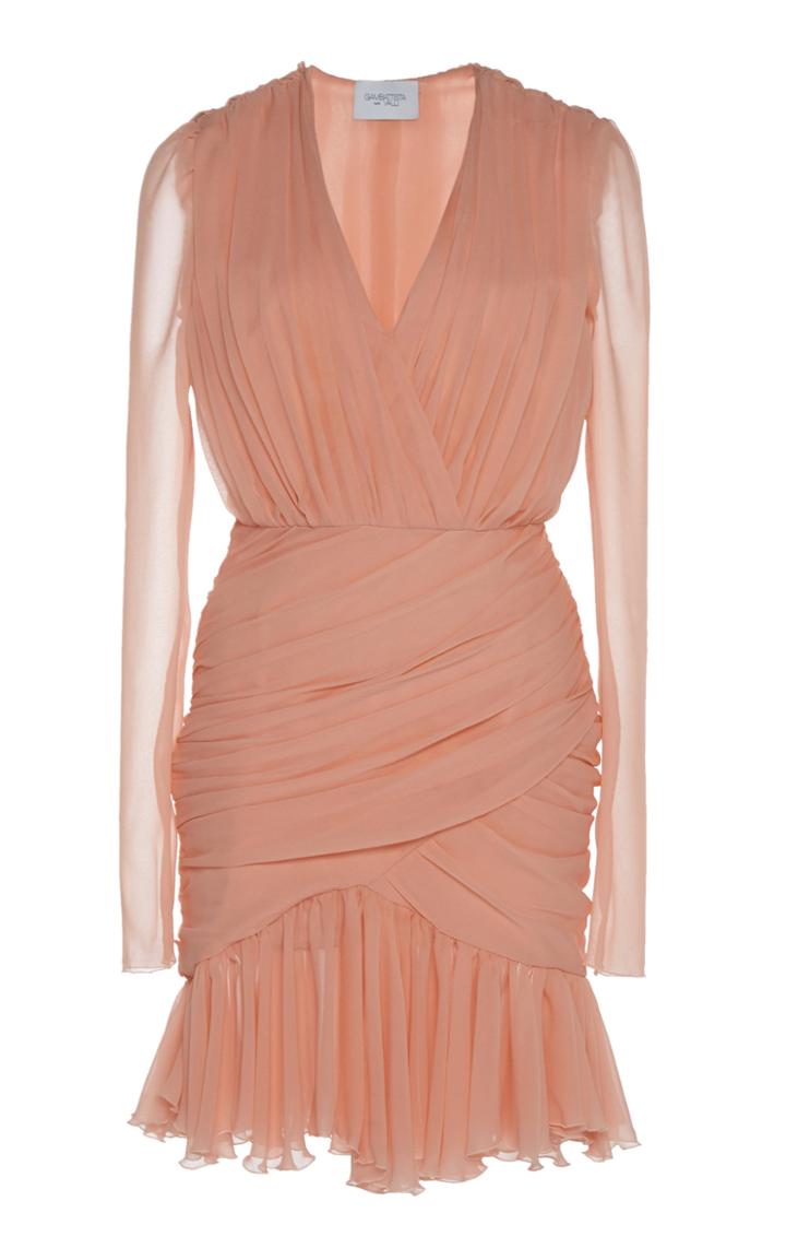 Giambattista Valli Ruched Silk Mini Dress