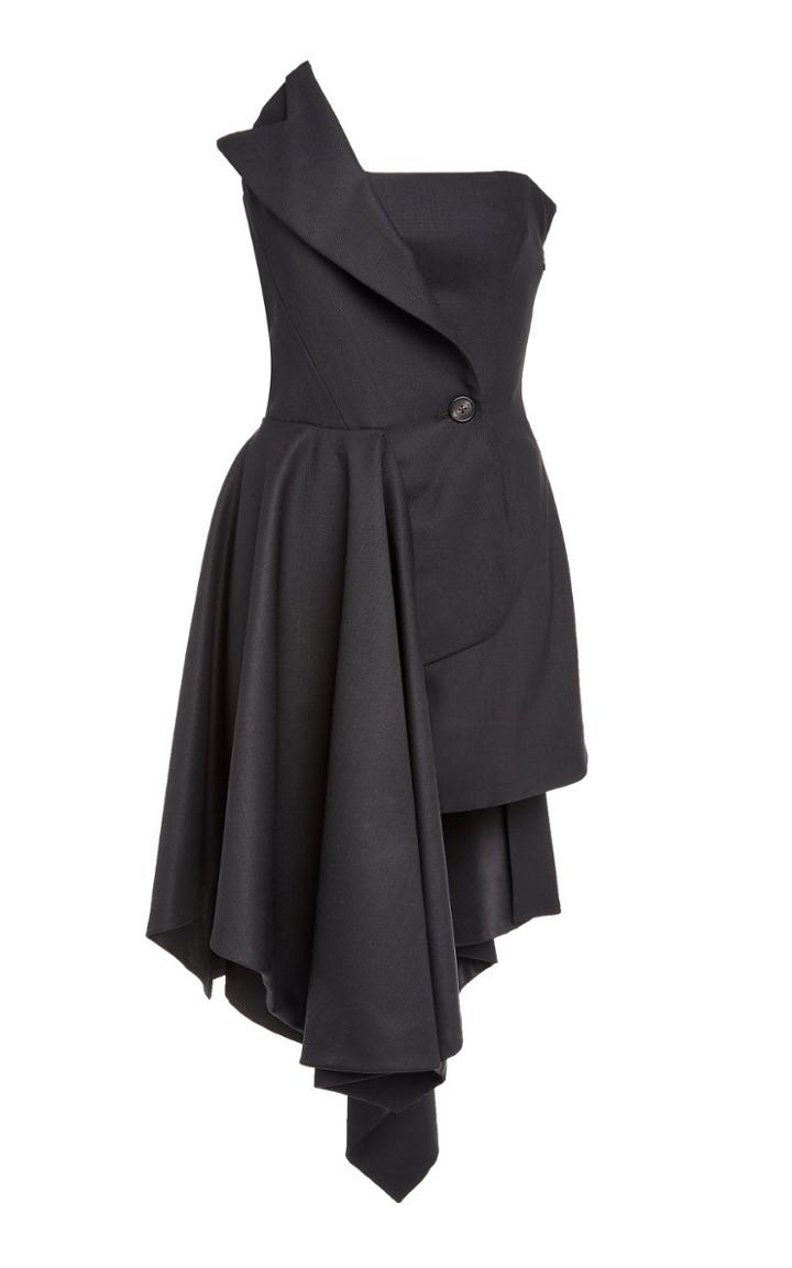 Monse Corset Mini Strapless Wool-blend Dress