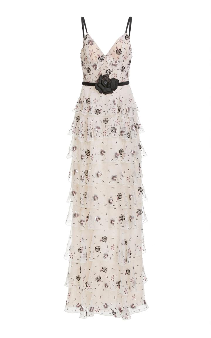 Moda Operandi J. Mendel Embellished Tiered Gown