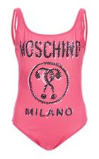 Moschino Logo-front Lycra Swimsuit