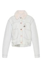 Isabel Marant Eleane Fur Collar Denim Jacket