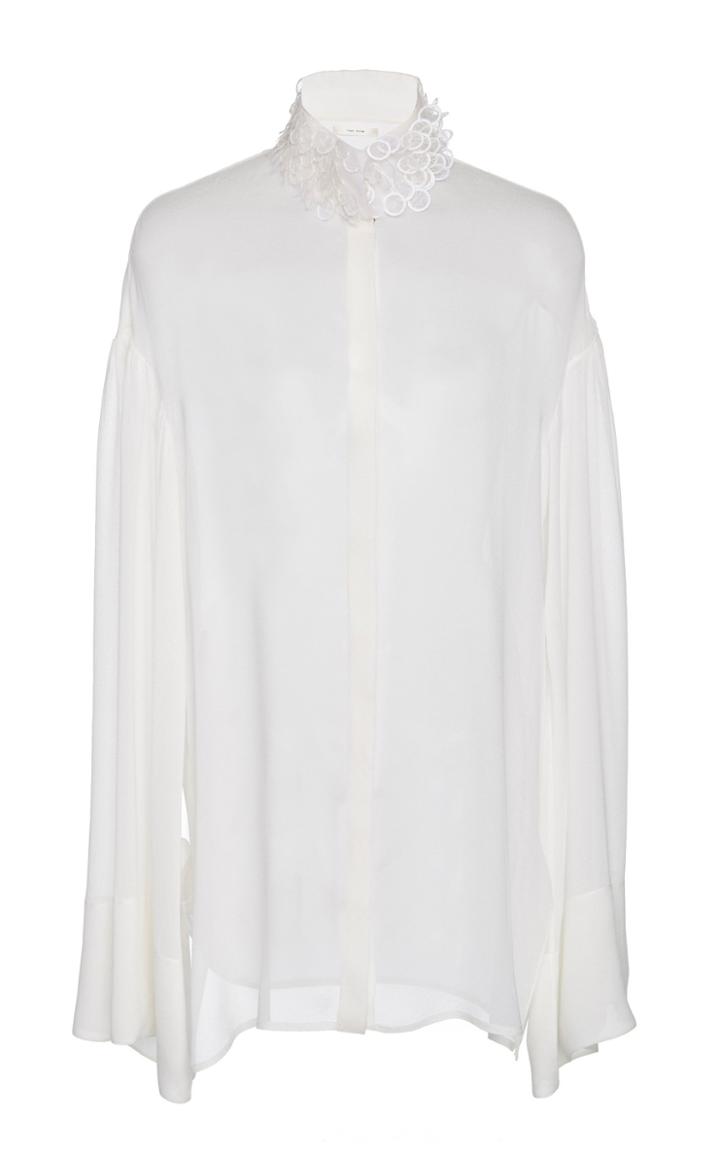 The Row Sarabee Embellished Chiffon Top