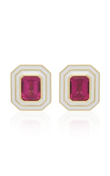 Andrew Glassford Museum Series Pink Tourmaline 18k Yellow Gold Earring