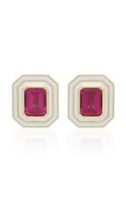 Andrew Glassford Museum Series Pink Tourmaline 18k Yellow Gold Earring