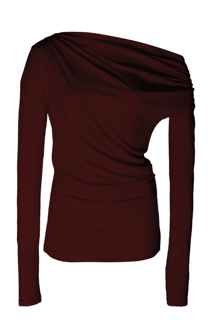 Acler Harmon Skivvy Long Sleeve Knit Top