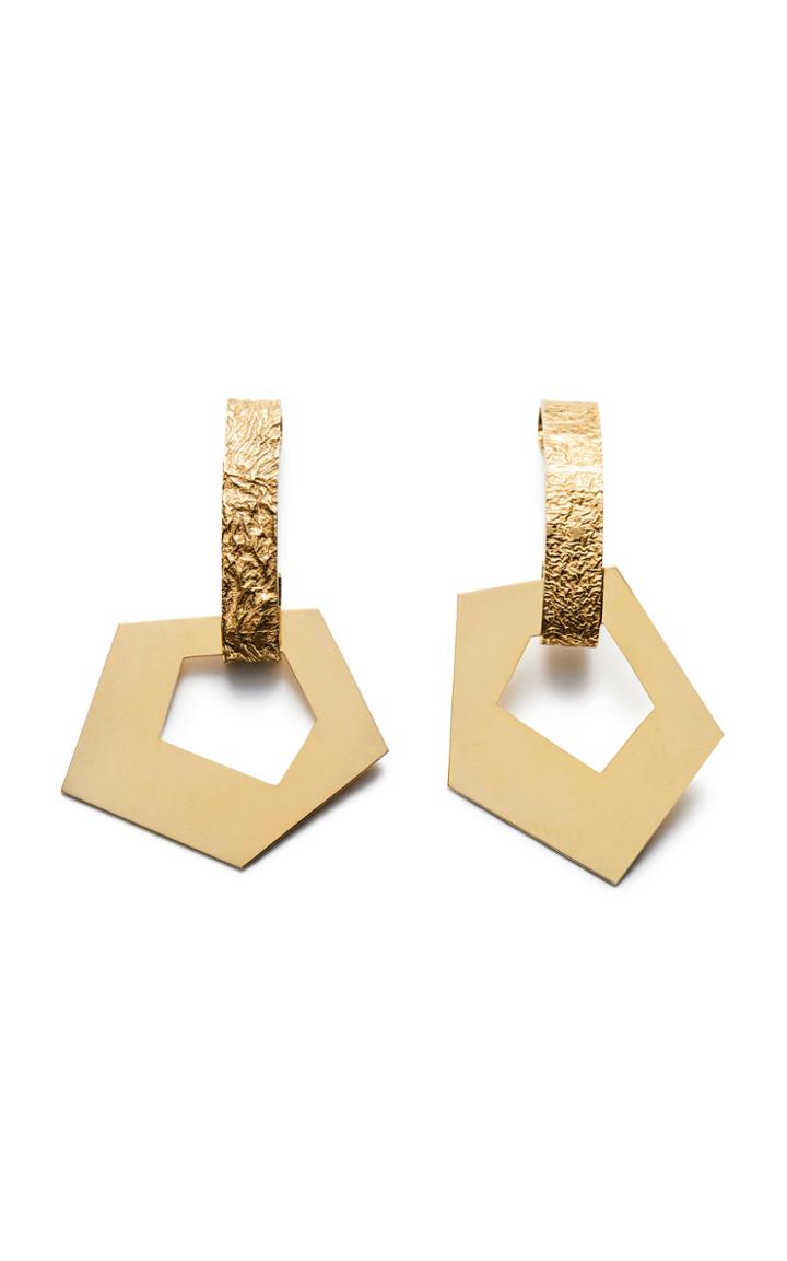 Magda Butrym Gold Hollyhock Earrings