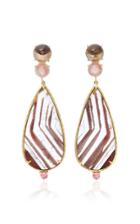 Daria De Koning Lodolite Pear 18k Yellow Gold Multi-stone Earrings