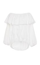 Amber Sakai Off The Shoulder Ruffle Top