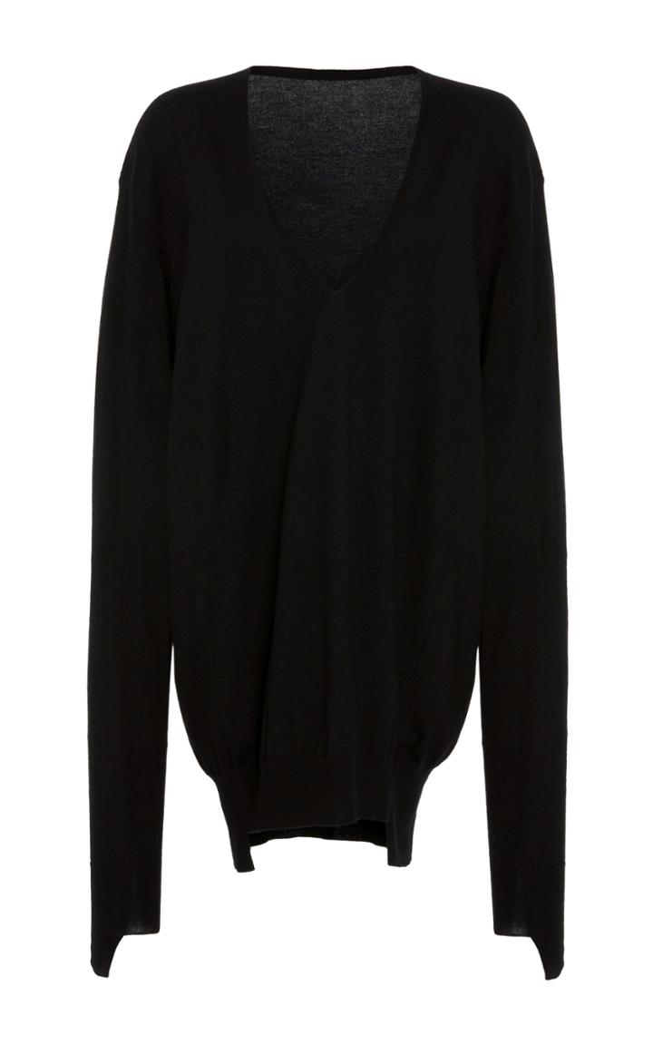 Summa V-neck Long Sleeve T-shirt Sweater