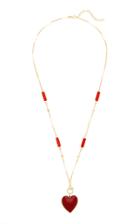 Jacquie Aiche Red Agate Inlay Pave Charm Clip Necklace