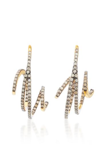 Kavant & Sharart Wave 18k Gold Diamond Earrings