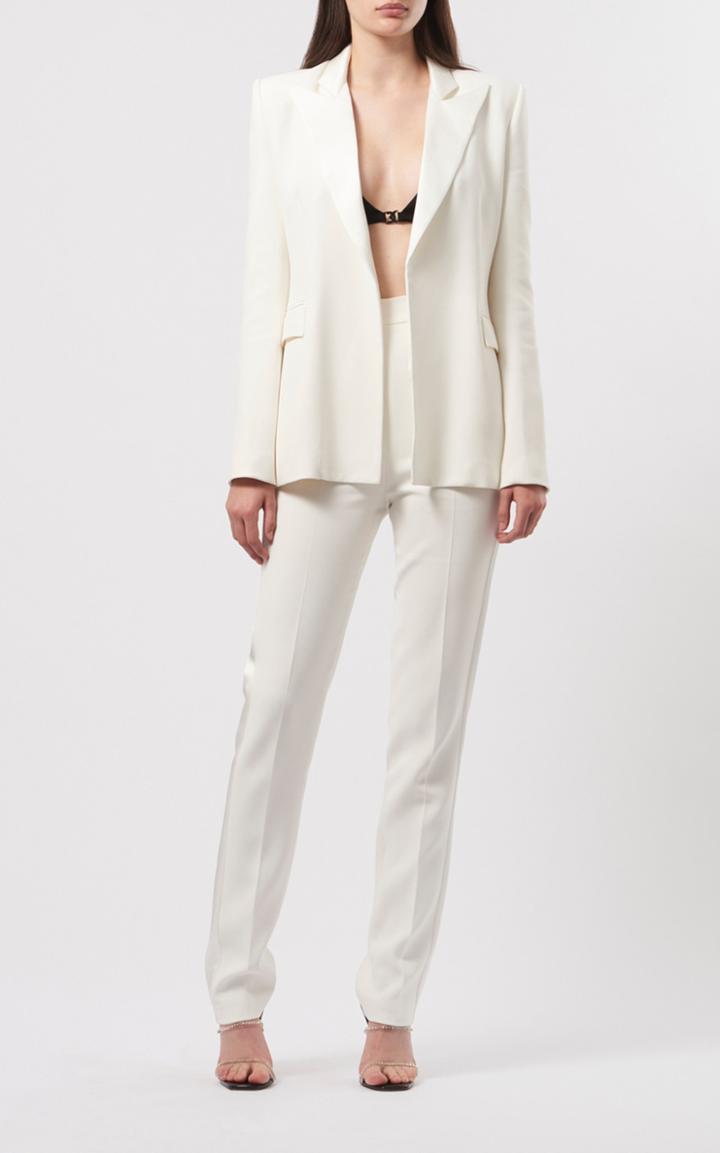Moda Operandi David Koma Satin-trimmed Crepe Blazer