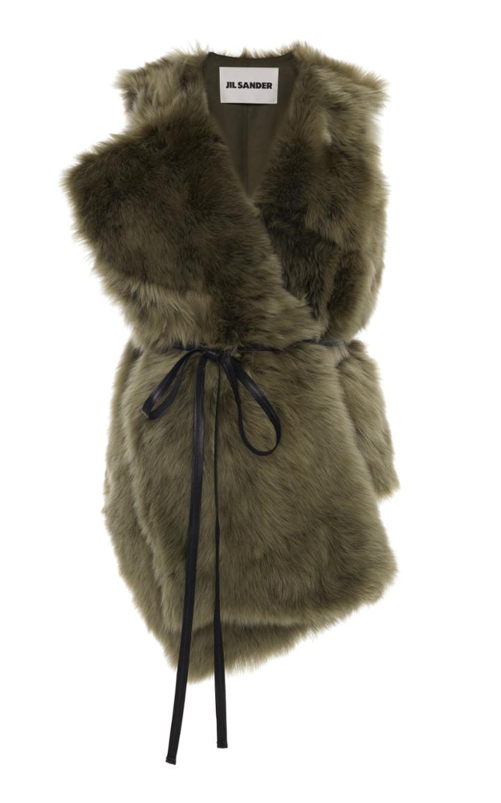 Moda Operandi Jil Sander Belted Fur Vest