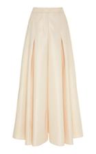 Carolina Herrera Cotton-blend Wide-leg Pants