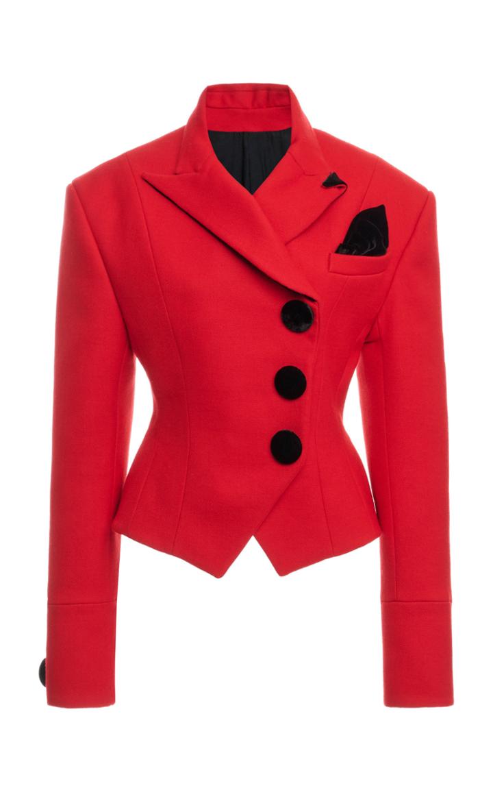 Moda Operandi Balmain Single-breasted Cady Blazer