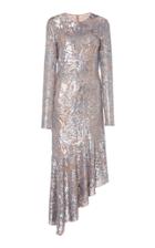Michael Kors Collection Asymmetric Sequined Midi Dress