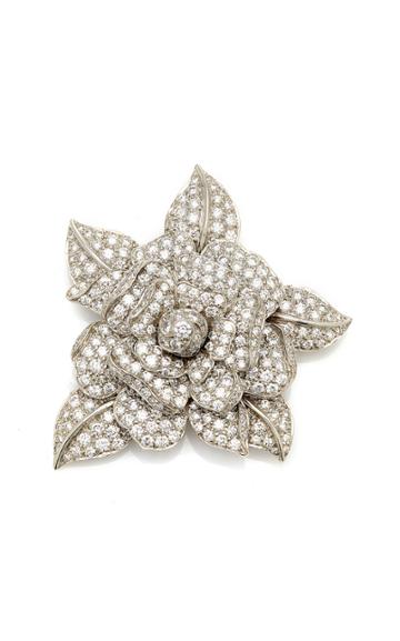 Moda Operandi Oscar Heyman Platinum Diamond Gardenia Brooch