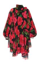 Moda Operandi Richard Quinn Floral-print Scarf-detailed Satin Dress Size: 6