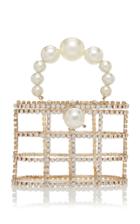 Rosantica Holli Faux Pearl Crystal And Silver-tone Clutch