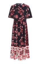 Red Valentino Short Sleeved Midi Dress