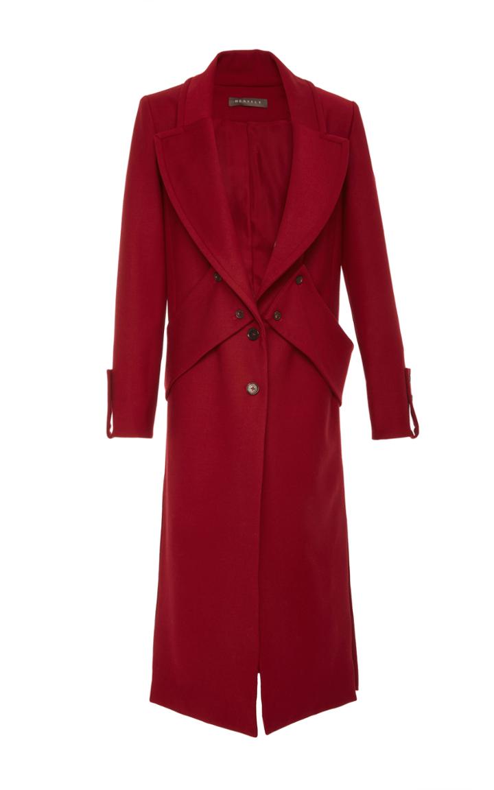 Hensely Draped Belt Wool Coat