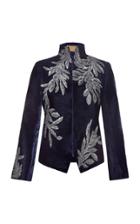 Nadya Shah Gilt Leaf Velvet Jacket