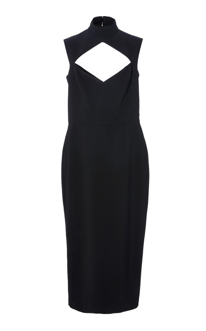 Christian Siriano High Collar Cut-out Dress