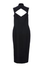 Christian Siriano High Collar Cut-out Dress