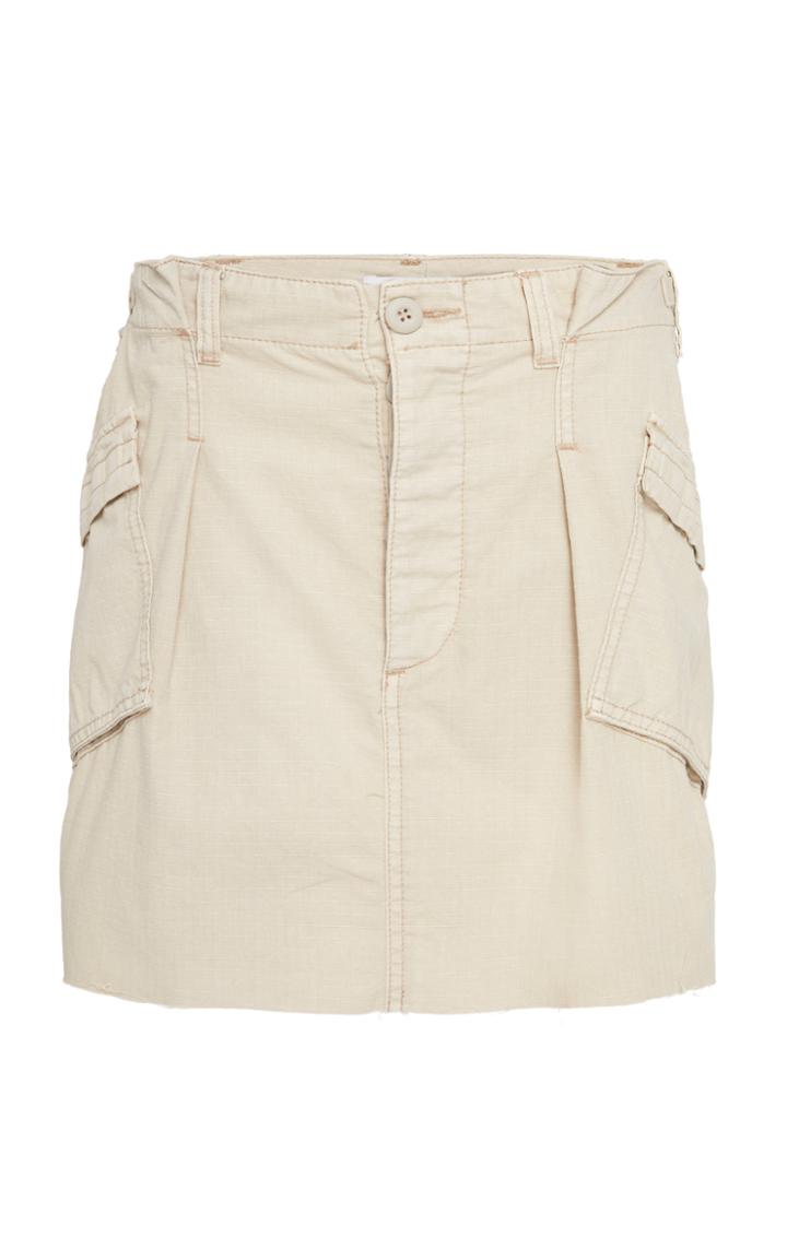 Re/done Fitted Cotton Cargo Skirt