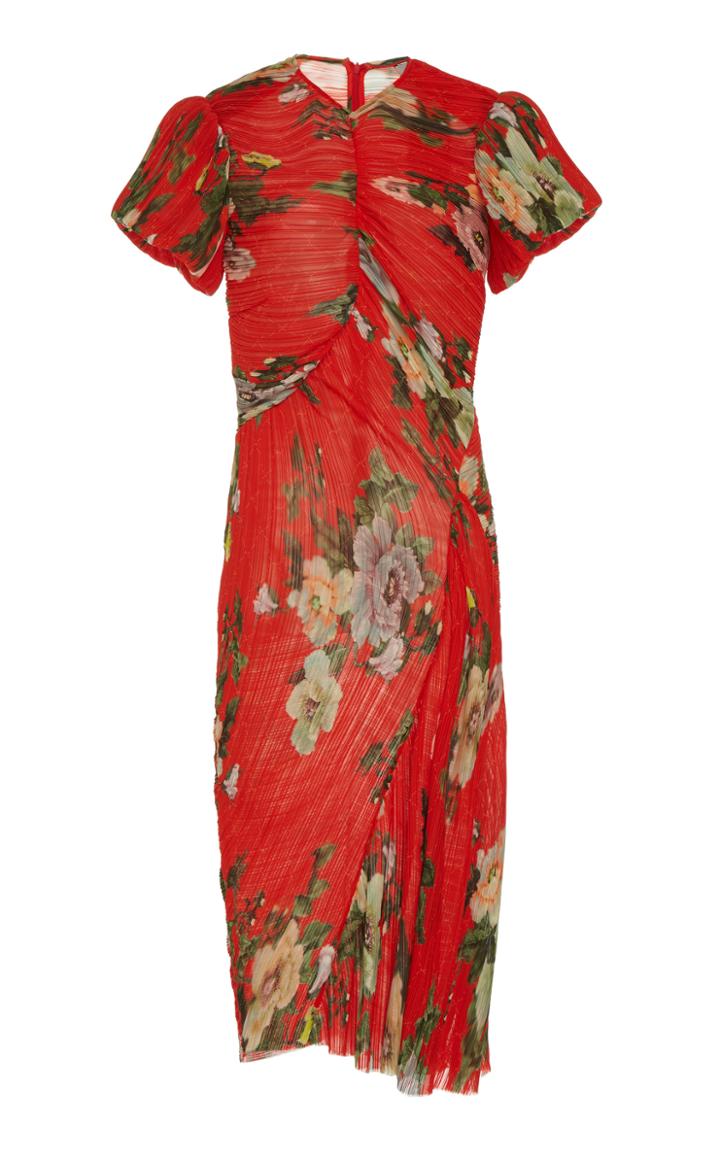 Preen By Thornton Bregazzi Ruched Georgette Midi Dress