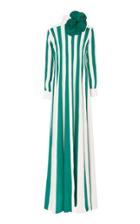 Esme Vie M'o Exclusive Venezia Striped Silk Dress With Brooch