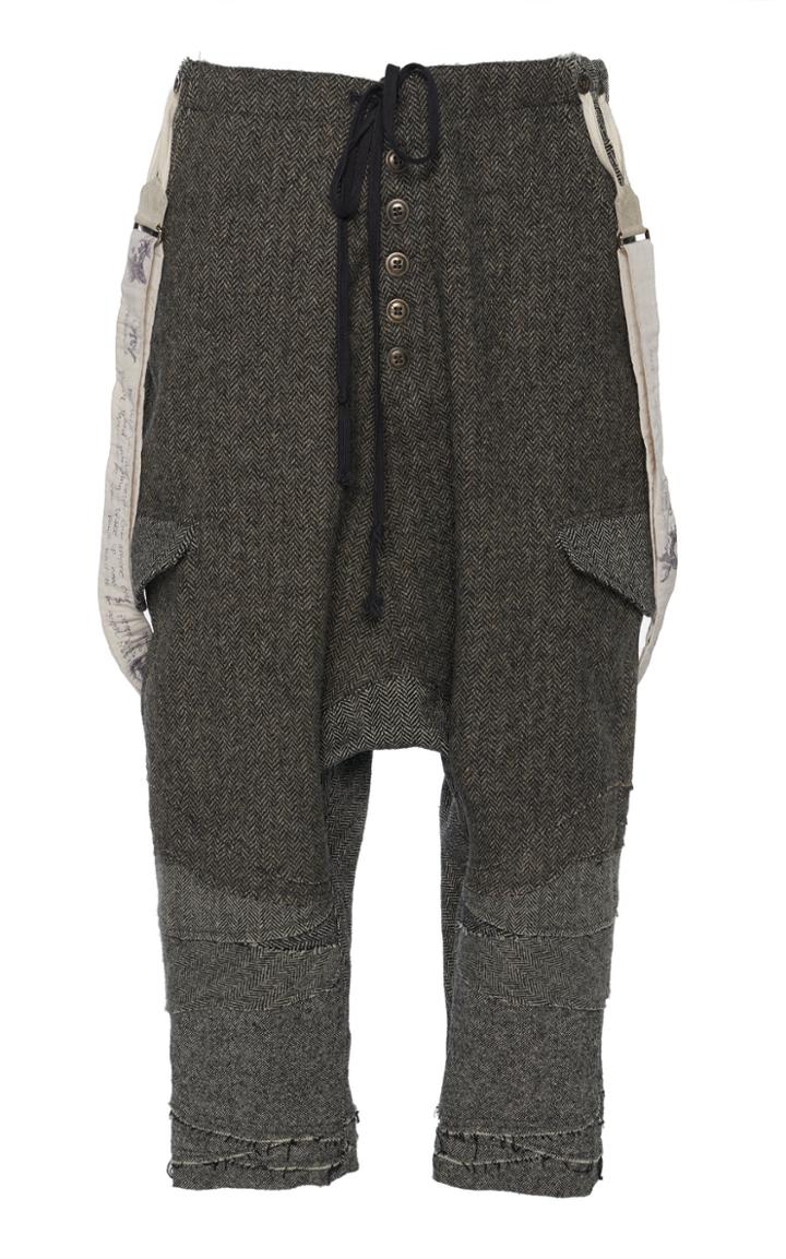 Greg Lauren Mixed Herringbone Drop Pant
